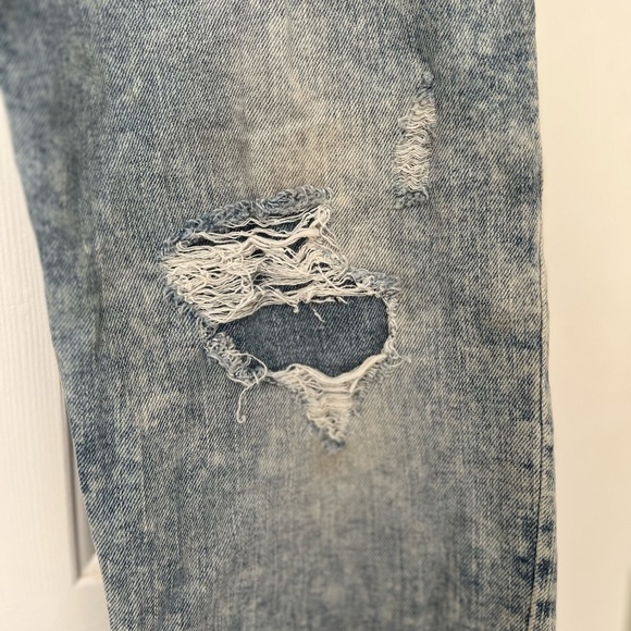 Old Navy Relaxed Slim Taper Jeans 34 Bright Acid Wash - Picture 4 of 12